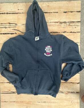 Pacific & Co 'Do What Makes You Happy' Graphic Zip-Up Hoodie